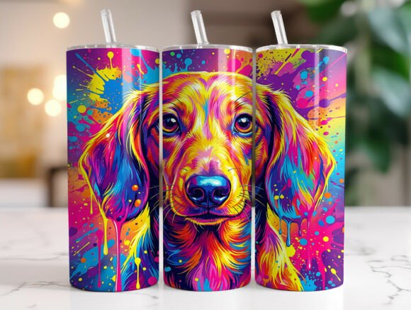 Colorful Dachshund Paint Splash Tumbler Review