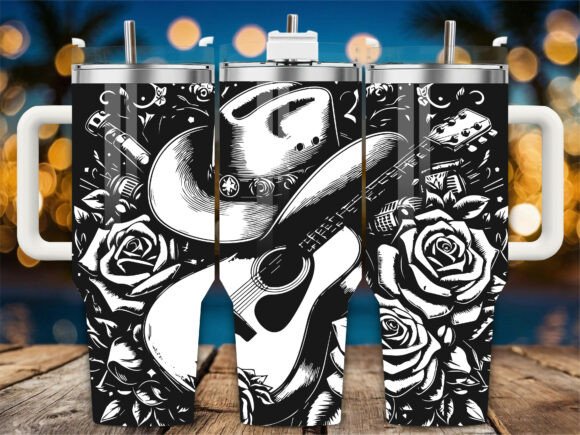 Cowboy Hat Rose Band Laser Tumbler Design Review