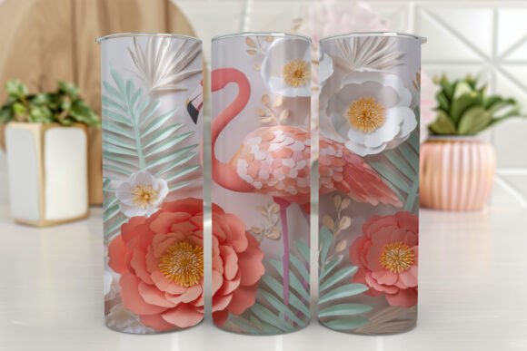 Flamingo Tumbler 20 Oz Skinny Embroidery Design Review