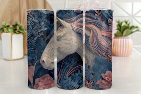 Horses 20 Oz Tumbler Wrap PNG Review