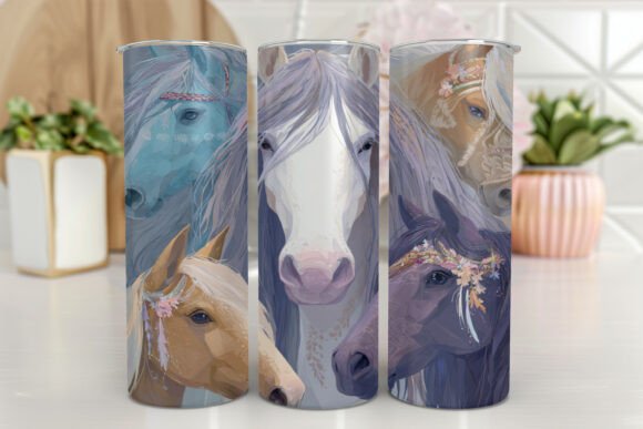 Horses Tumbler Design 20oz Skinny Review