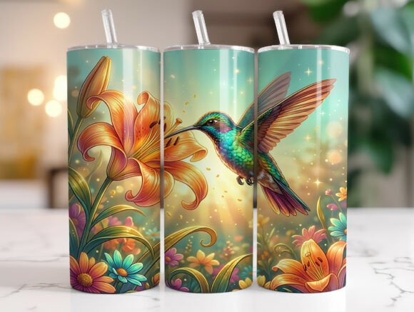 Hummingbird Lily Floral Tumbler Wrap Design Review