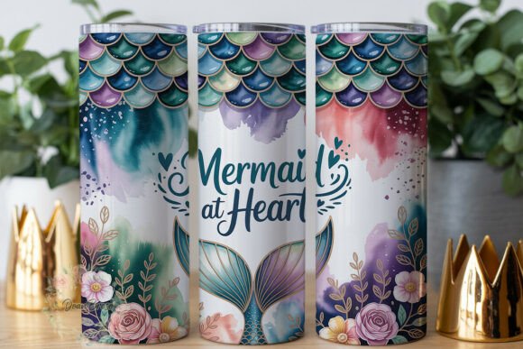 Mermaid Heart Teal Purple Tumbler Wrap Review