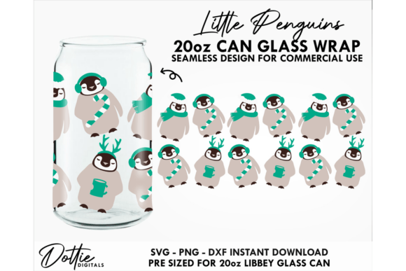 Penguins 20oz Glass Can Wrap SVG Review