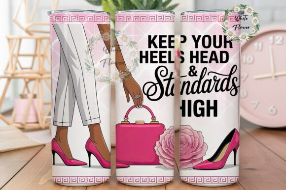 Pink Fashion Heels Rose 20oz Tumbler Embroidery Review