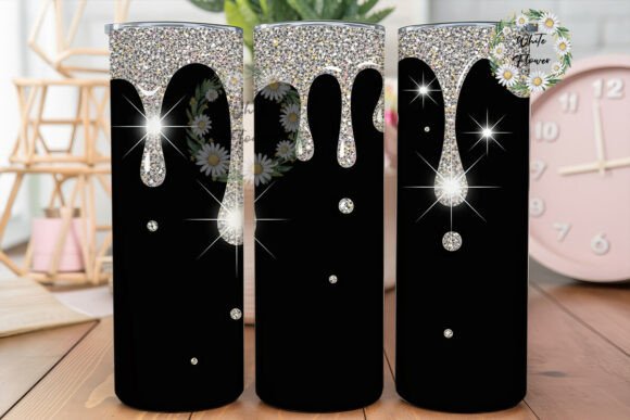 Sparkling Glitter Drips Tumbler Wrap Design Review