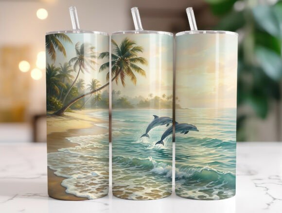 Tropical Dolphin Beach Tumbler Wrap Review