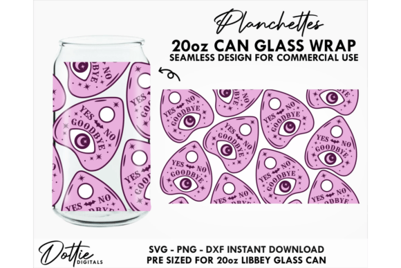 Witchy Halloween 20oz Glass Can Wrap SVG Review